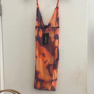 Vibrant Orange and Purple Dress